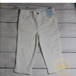 NWT Cat & Jack Girls White Capri